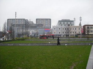 Woolwich Central from General Gordon Square. The 1860s terrace on the right-hand side faces an uncertain future