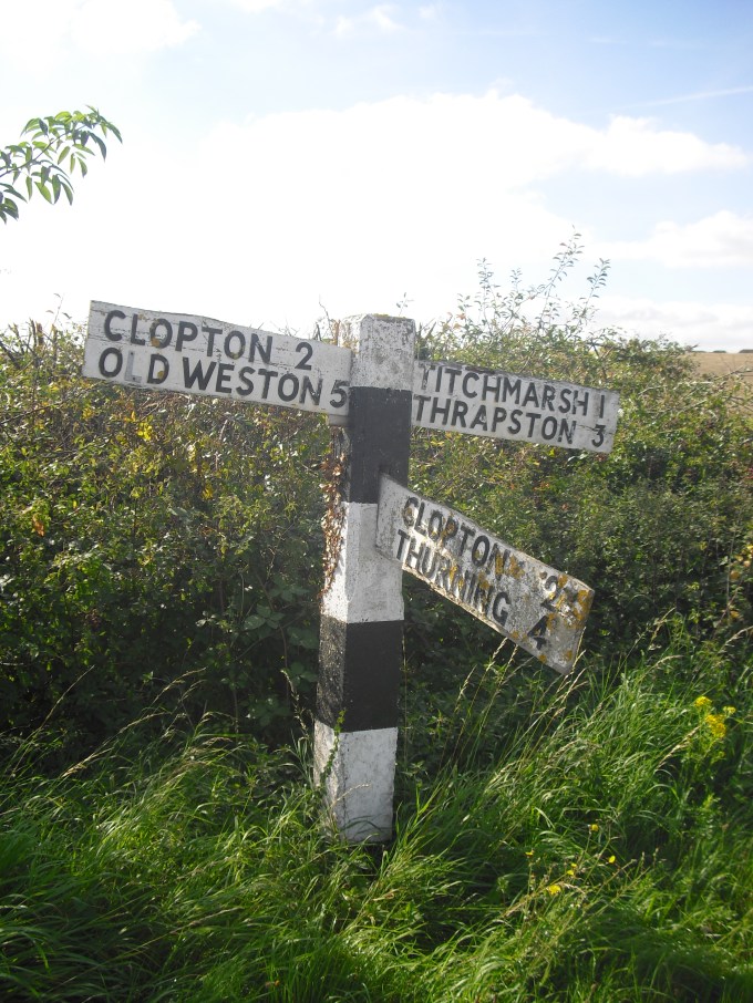 Roadsign near Titchmarsh