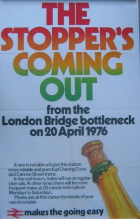 London Bridge station 1976 poster
